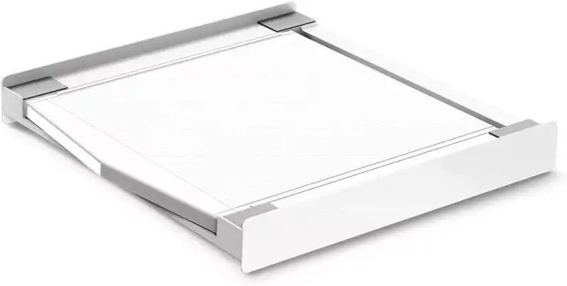 Kit de Superposición Universal con Bandeja Bolero para Lavadora y Secadora, Optimiza Espacio. Kit de Superposición Universal con Bandeja Bolero para Lavadora y Secadora, Optimiza Espacio.