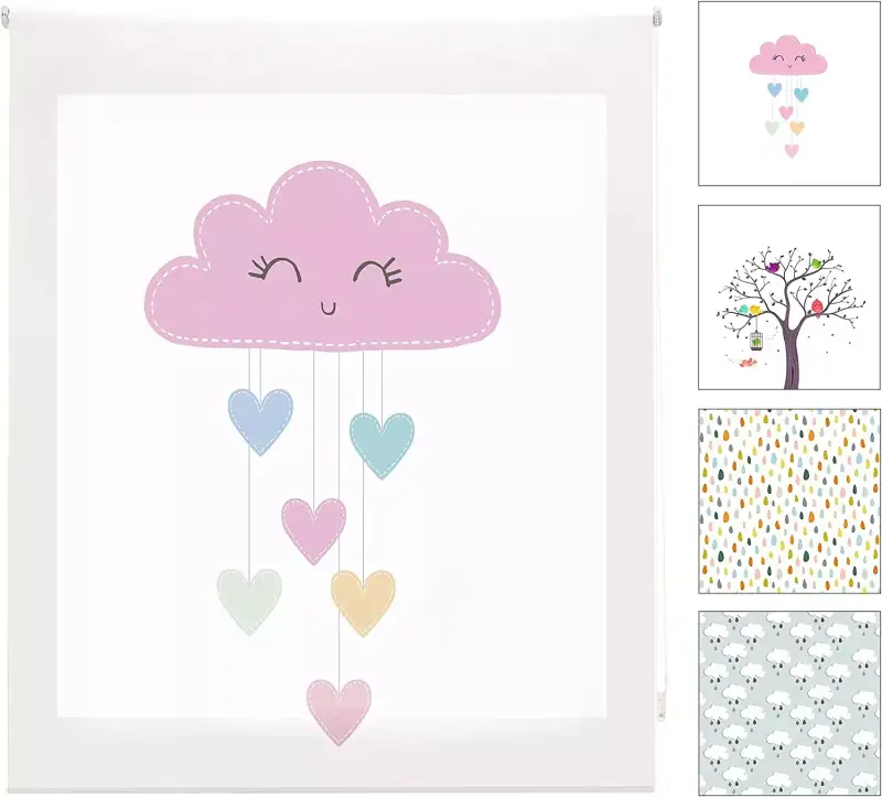 Estor enrollable infantil Blindecor Cloudsheart, 170x180 cm Estor enrollable infantil Blindecor Cloudsheart, 170x180 cm