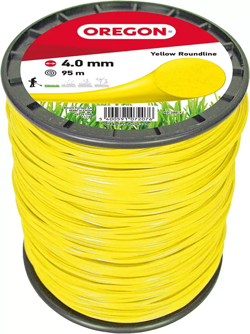 Hilo Amarillo Profesional Oregon para Desbrozadoras y Cortacésped, 4mm x 95m (69-388-Y) Hilo Amarillo Profesional Oregon para Desbrozadoras y Cortacésped, 4mm x 95m (69-388-Y)