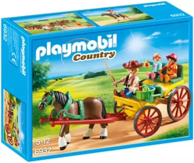 PLAYMOBIL Country 6932 Carruaje con Caballo, +5 Años PLAYMOBIL Country 6932 Carruaje con Caballo, +5 Años