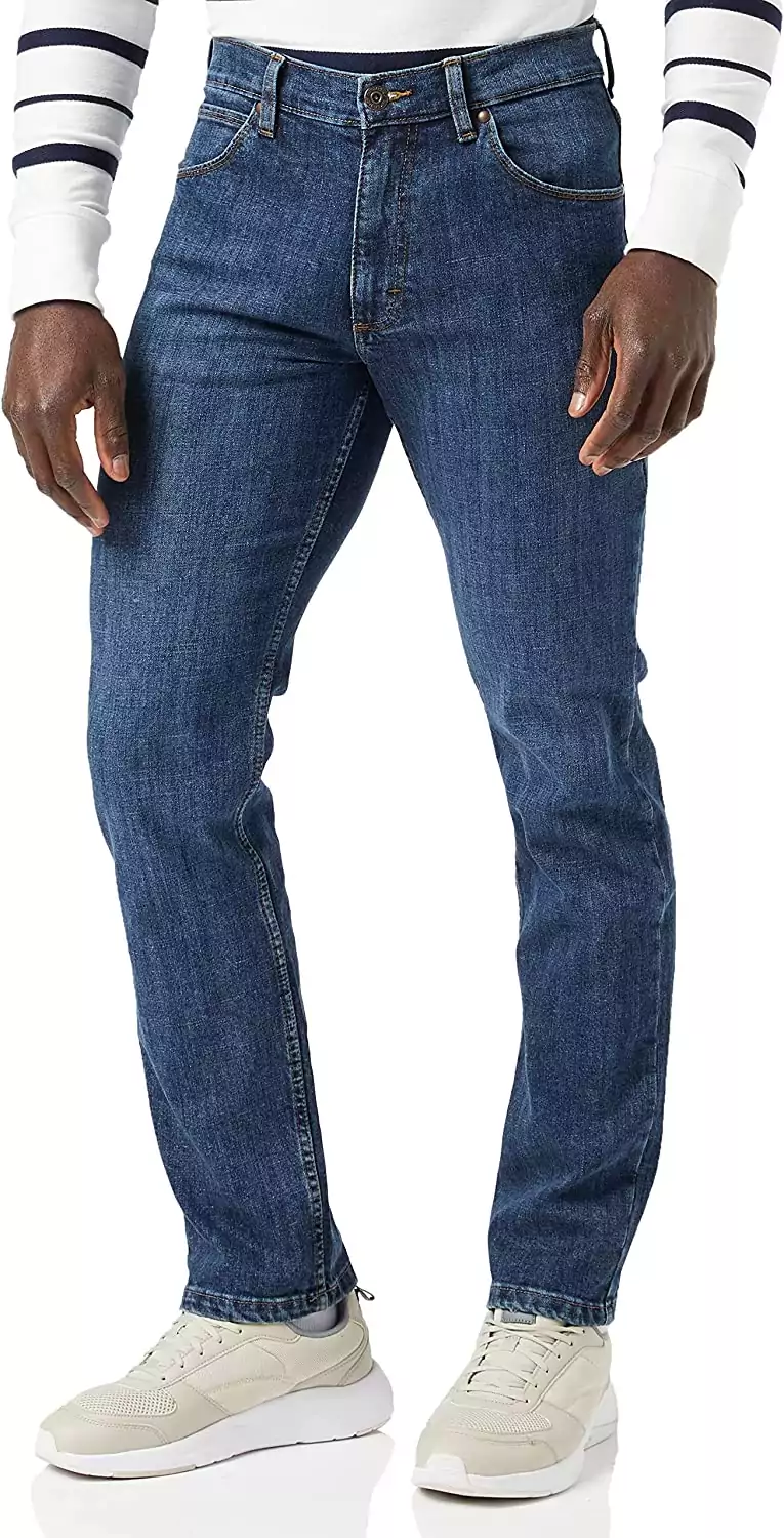 Jeans Wrangler Authentic Regular, Blue Dark Stone, 35W/30L Hombre Jeans Wrangler Authentic Regular, Blue Dark Stone, 35W/30L Hombre