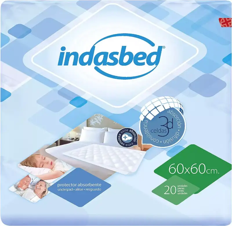 Indasbed Protector Cama, 20 unidades de 60 x 60 cm. Indasbed Protector Cama, 20 unidades de 60 x 60 cm.