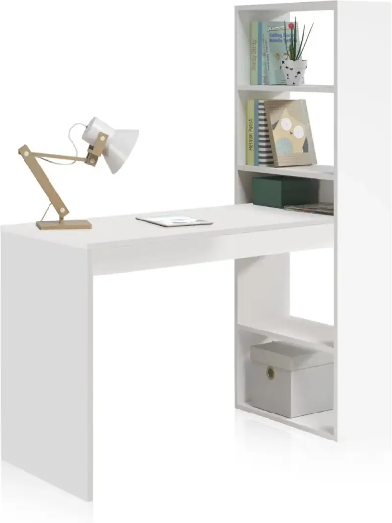 Escritorio con estantería reversible 120x53x144cm Escritorio con estantería reversible 120x53x144cm
