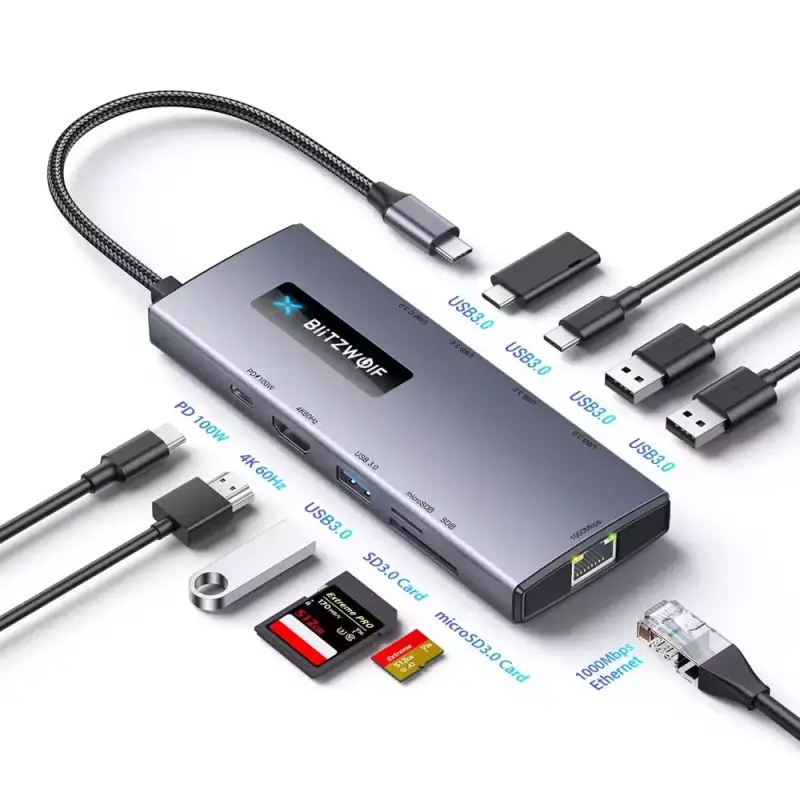HUB USB-C BlitzWolf 10 en 1 HUB USB-C BlitzWolf 10 en 1