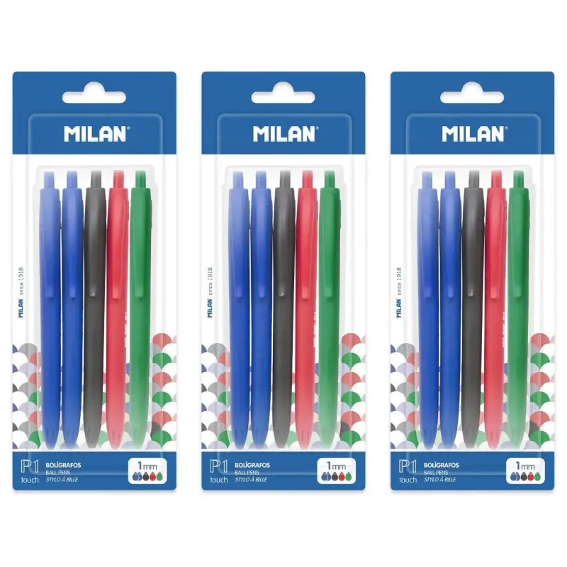 3 pack de Bolígrafos Milan P1 Touch 3 pack de Bolígrafos Milan P1 Touch