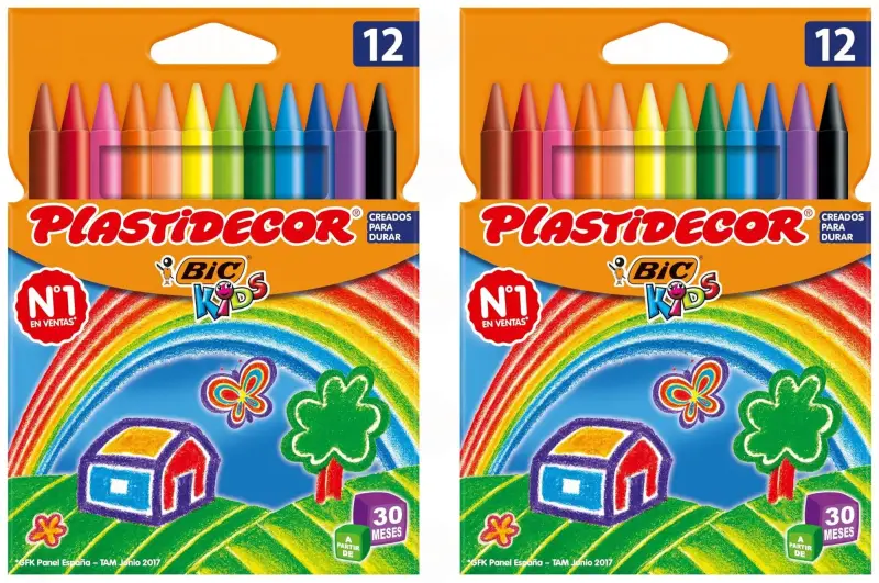 24x Ceras para colorear BIC Kids Plastidecor 24x Ceras para colorear BIC Kids Plastidecor