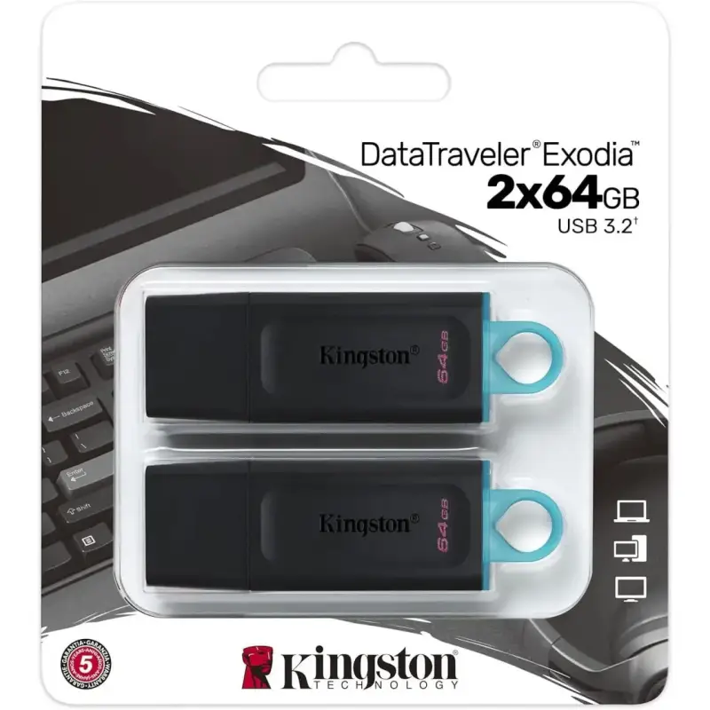 2 Kingston DataTraveler Exodia 64GB 2 Kingston DataTraveler Exodia 64GB