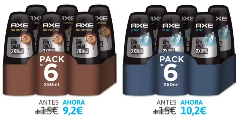 Desodorante Axe Dark Temptation 6x50ml Desodorante Axe Dark Temptation 6x50ml