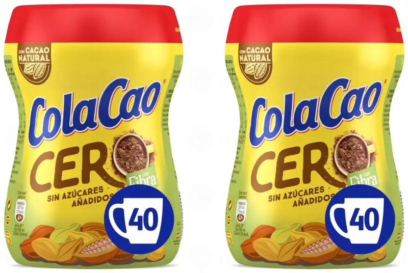 2 botes de ColaCao 0% azúcares con Fibra 2 botes de ColaCao 0% azúcares con Fibra