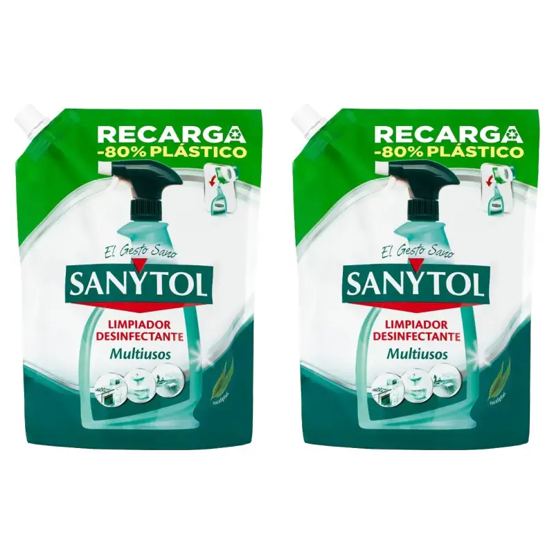 2 Sanytol recarga multiusos eucaliptus 750ml 2 Sanytol recarga multiusos eucaliptus 750ml