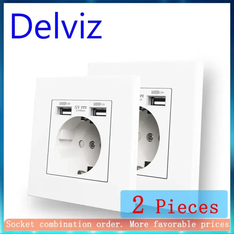 Pack de 2 enchufes con puertos USB Pack de 2 enchufes con puertos USB