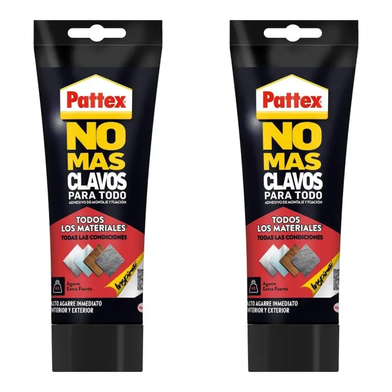 2 botes de adhesivo de montaje Pattex No Más Clavos 2 botes de adhesivo de montaje Pattex No Más Clavos