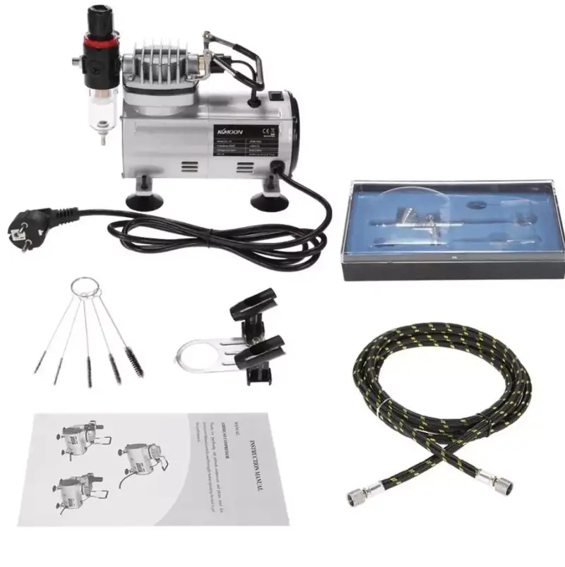 Kit de 3 aerógrafos profesionales + Compresor + Accesorios Kit de 3 aerógrafos profesionales + Compresor + Accesorios