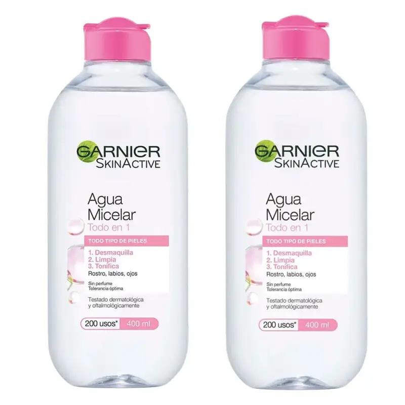2 botes de Agua Micelar GARNIER 2 botes de Agua Micelar GARNIER