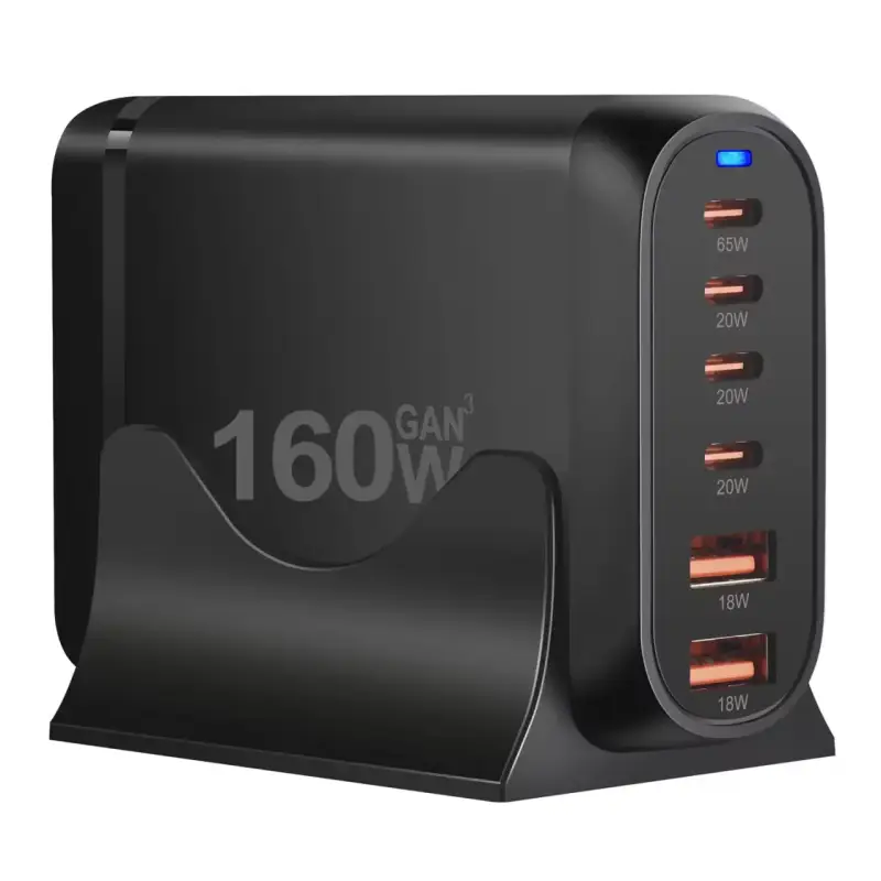 Cargador Rápido 8 Puertos USB Tipo A y C 160W Cargador Rápido 8 Puertos USB Tipo A y C 160W