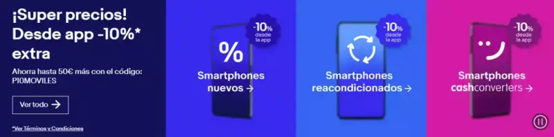 Cupón 10% de dto. EXTRA móviles y accesorios eBay Cupón 10% de dto. EXTRA móviles y accesorios eBay