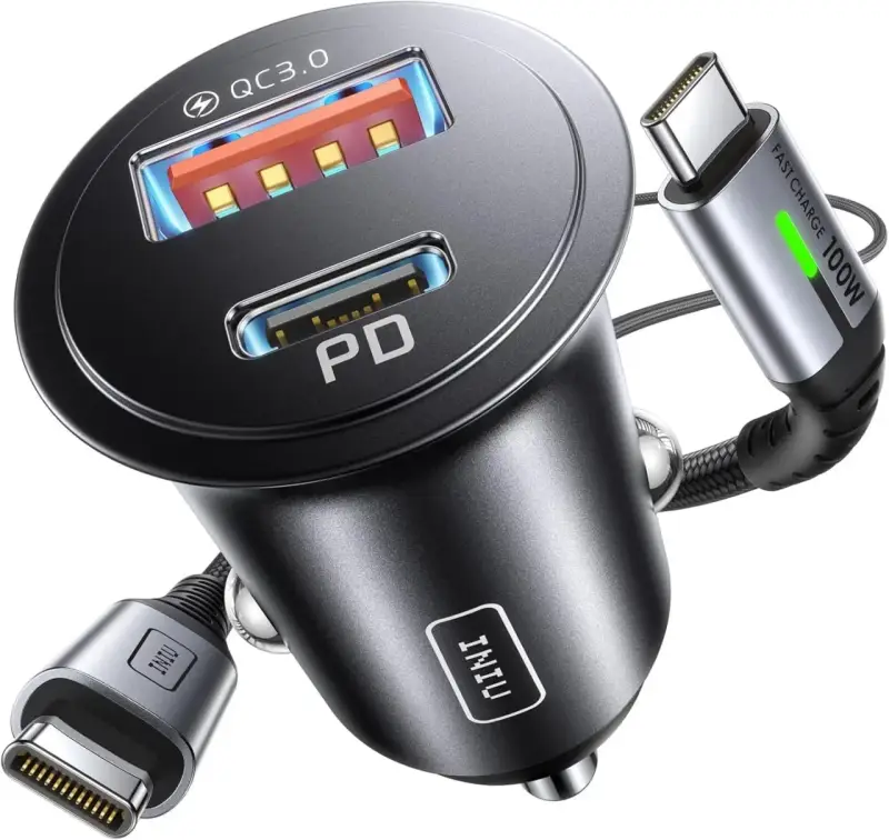Cargador INIU coche 60W + Cable Cargador INIU coche 60W + Cable
