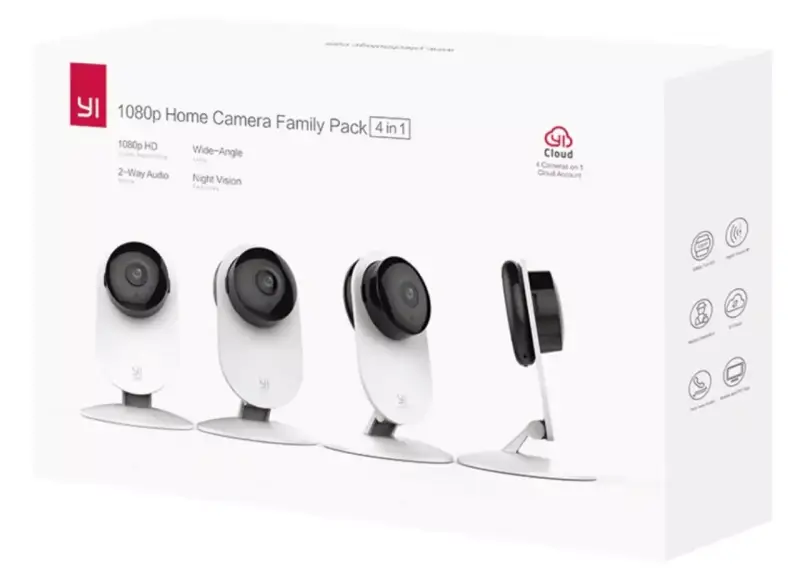 Pack 4 Cámaras IP WiFi Xiaomi Yi 1080p Pack 4 Cámaras IP WiFi Xiaomi Yi 1080p