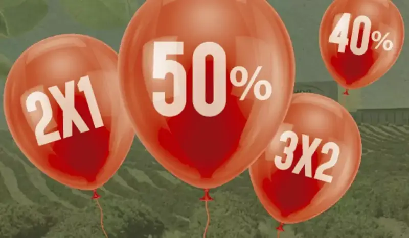 50% Dto., 40% Dto., 2X1 y 3X2 últimas unidades Don Simón 50% Dto., 40% Dto., 2X1 y 3X2 últimas unidades Don Simón