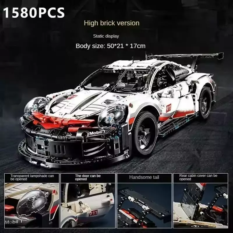 Coche técnico 911 RSR de construcción por bloques Coche técnico 911 RSR de construcción por bloques