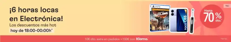 Hasta 70% de Dto. en Electronica: Cupones para todos los usuarios (hasta las 00:00) Hasta 70% de Dto. en Electronica: Cupones para todos los usuarios (hasta las 00:00)