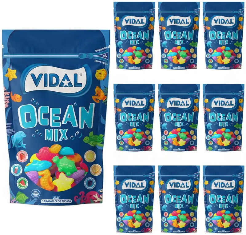 10 × 180gr Gominolas Surtidas Formas Marinas Vidal 10 × 180gr Gominolas Surtidas Formas Marinas Vidal
