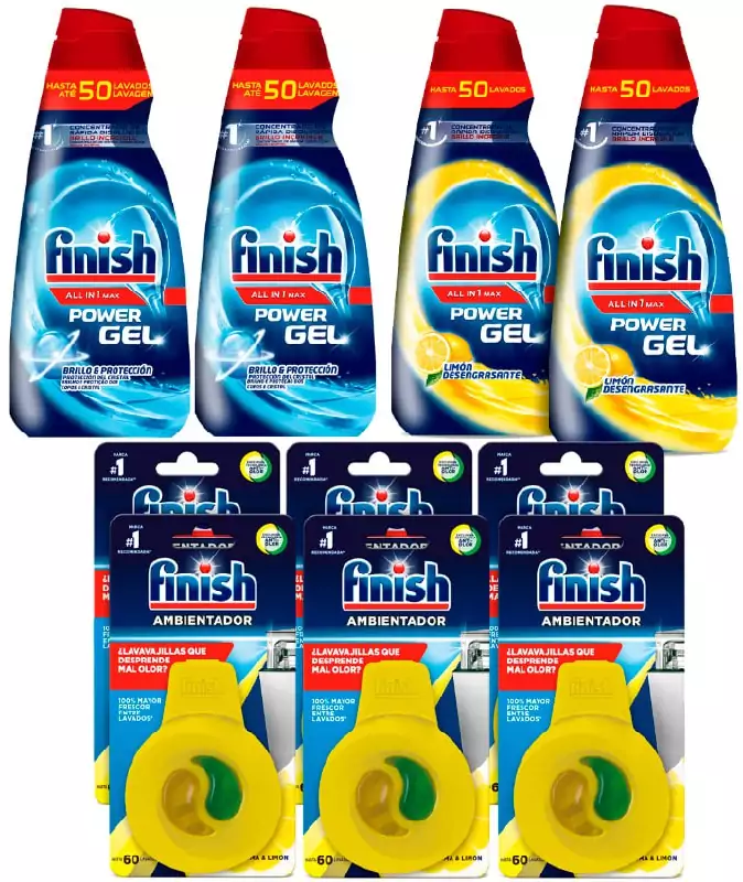 Pack 200 lavados Finish + 6x Ambientador Finish Pack 200 lavados Finish + 6x Ambientador Finish