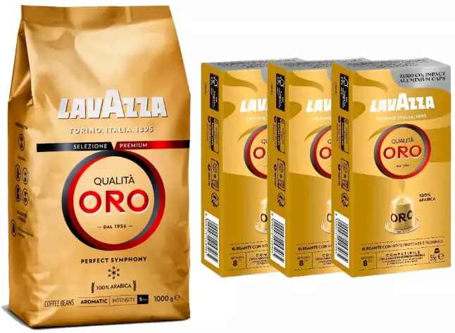 1Kg Lavazza Café en Grano Qualità Oro + 30 Cápsulas Lavazza 1Kg Lavazza Café en Grano Qualità Oro + 30 Cápsulas Lavazza