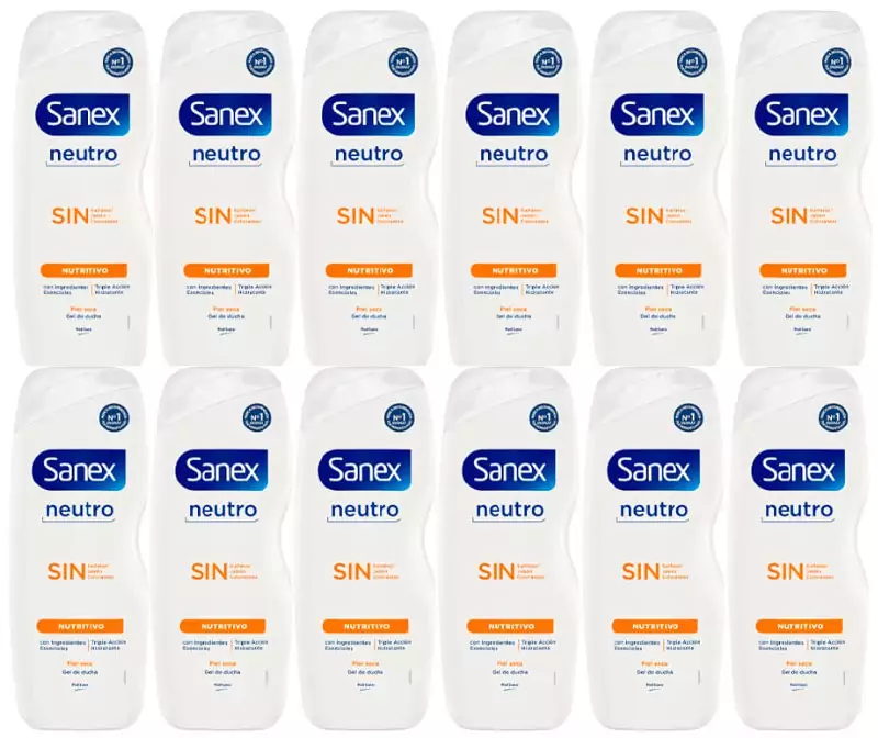 12x 600ml Sanex Gel de Ducha Neutro Nutritivo 12x 600ml Sanex Gel de Ducha Neutro Nutritivo