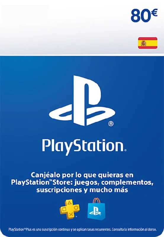 Tarjeta prepago Playstation 80€ Tarjeta prepago Playstation 80€