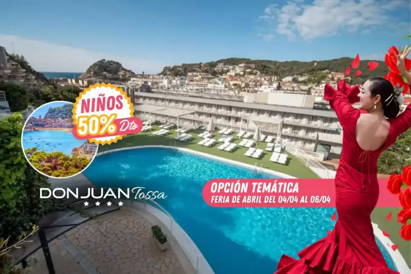 Tossa del Mar + Hotel 4⭐️+ 50% niños Tossa del Mar + Hotel 4⭐️+ 50% niños