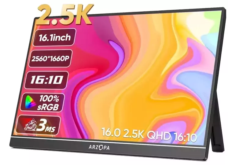 Monitor portátil 16,1" 2,5K QHD Arzopa Monitor portátil 16,1" 2,5K QHD Arzopa