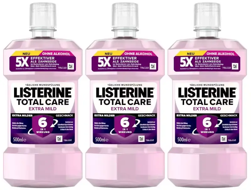 3x Listerine Total Care 500ml 3x Listerine Total Care 500ml
