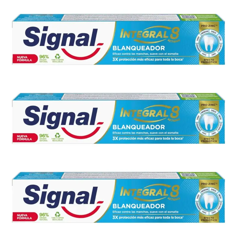 3 Pasta de Dientes Signal 8 Blanqueador 75ml 3 Pasta de Dientes Signal 8 Blanqueador 75ml