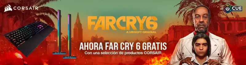 Consigue FarCry 6 GRATIS con la compra de un producto Corsair en PcComponentes Consigue FarCry 6 GRATIS con la compra de un producto Corsair en PcComponentes