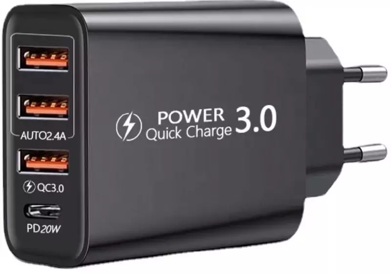 Cargador QC 3.0 30W 3USB + USB-C Cargador QC 3.0 30W 3USB + USB-C