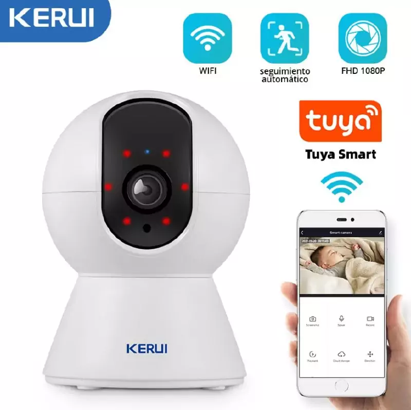 Mini Cámara IP Inteligente Tuya HD Kerui Mini Cámara IP Inteligente Tuya HD Kerui