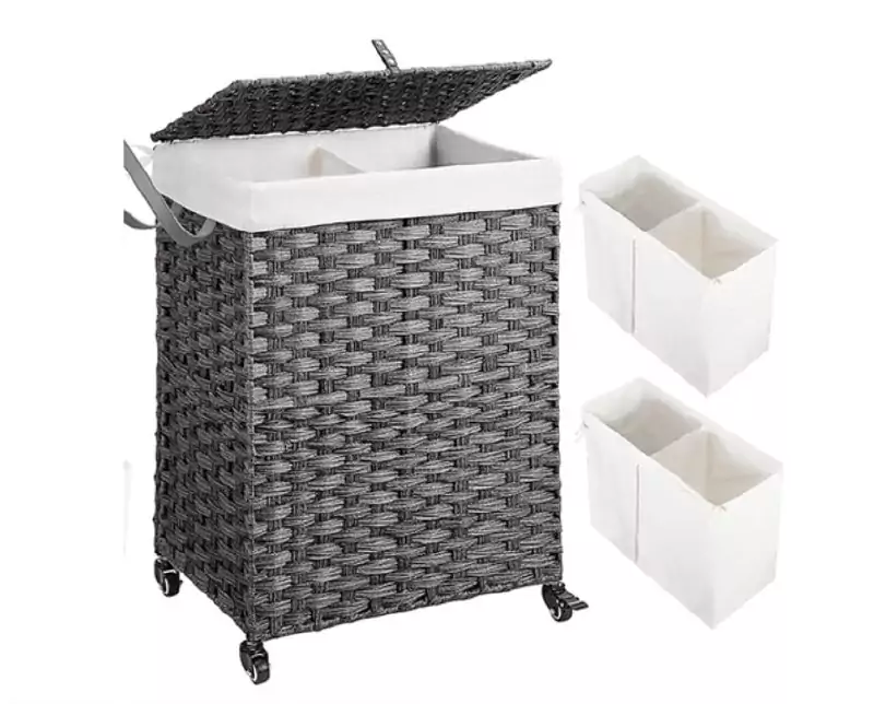 Cesta de ropa con tapa 90 L Cesta de ropa con tapa 90 L