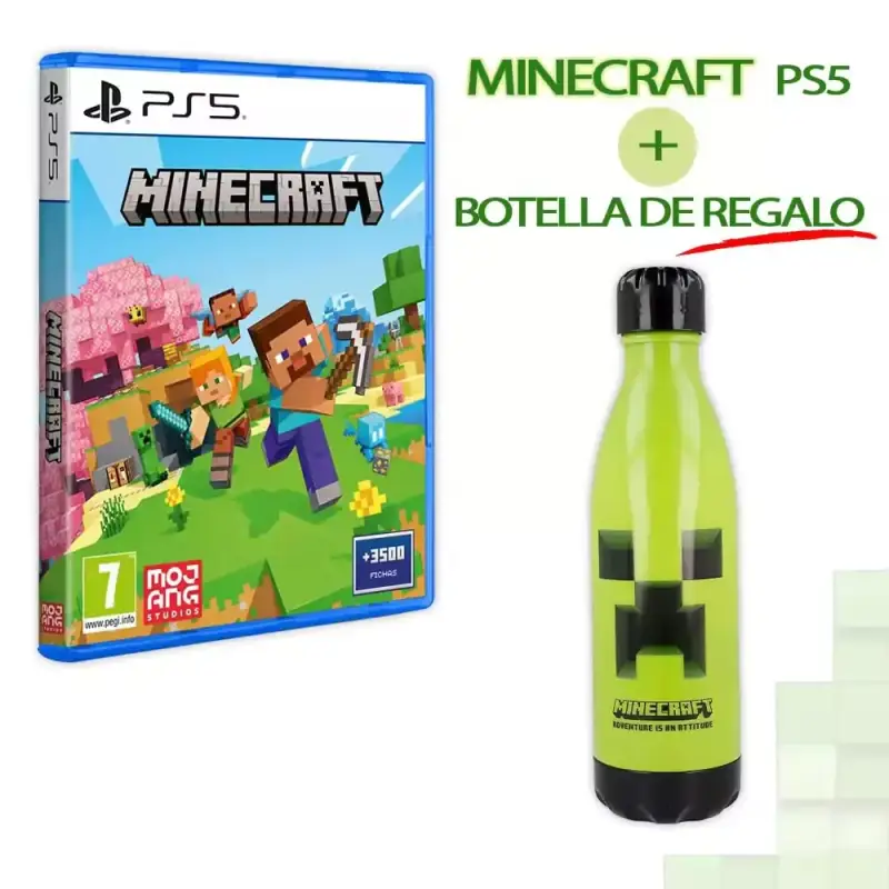 Videojuego Minecraft PS5 + Botella 600ml de regalo Videojuego Minecraft PS5 + Botella 600ml de regalo