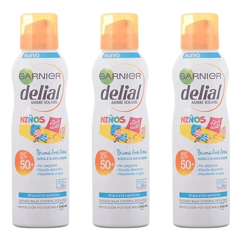 3x150ml Garnier Delial Niños solar UV Sport FP 50+ 3x150ml Garnier Delial Niños solar UV Sport FP 50+