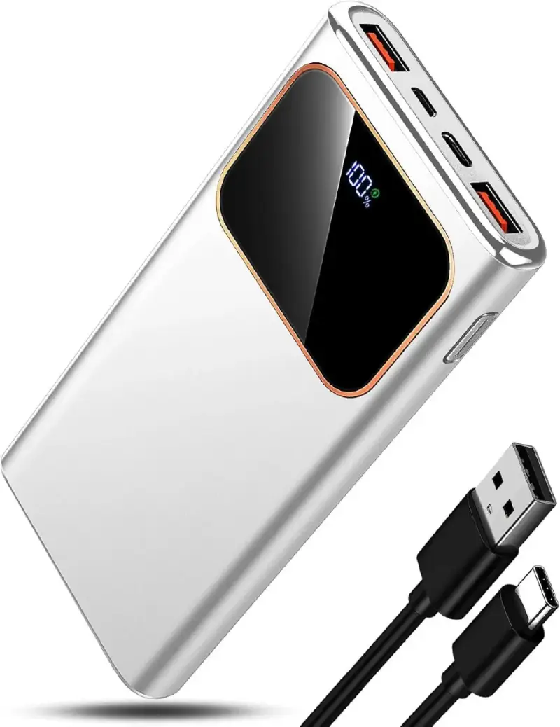 Power Bank 10000mAh 22.5W Carga Rápida LED Power Bank 10000mAh 22.5W Carga Rápida LED