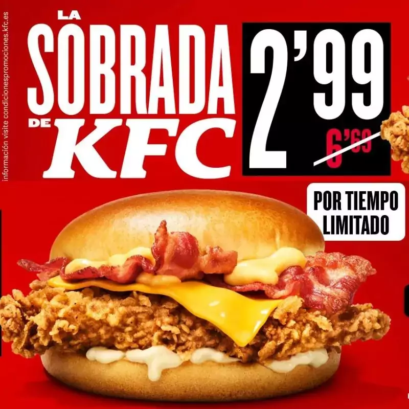 La Sobrada KFC por solo 2,99€ La Sobrada KFC por solo 2,99€