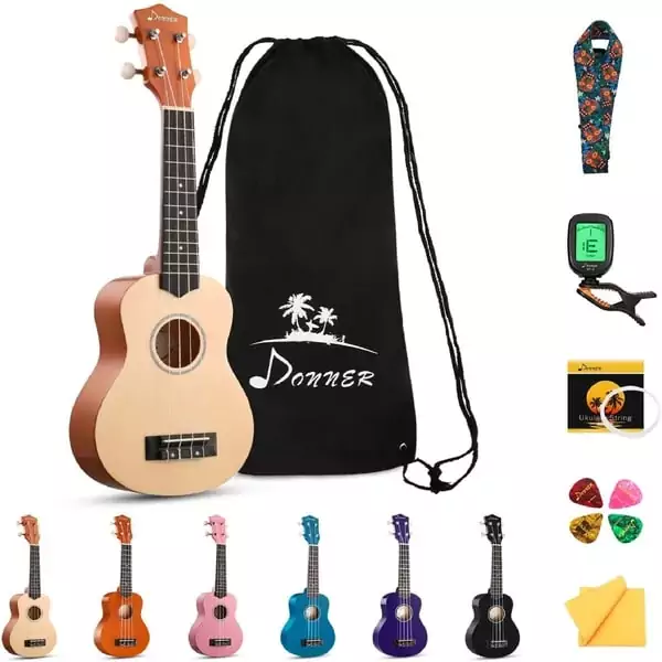 Ukelele Soprano Donner + Accesorios Ukelele Soprano Donner + Accesorios