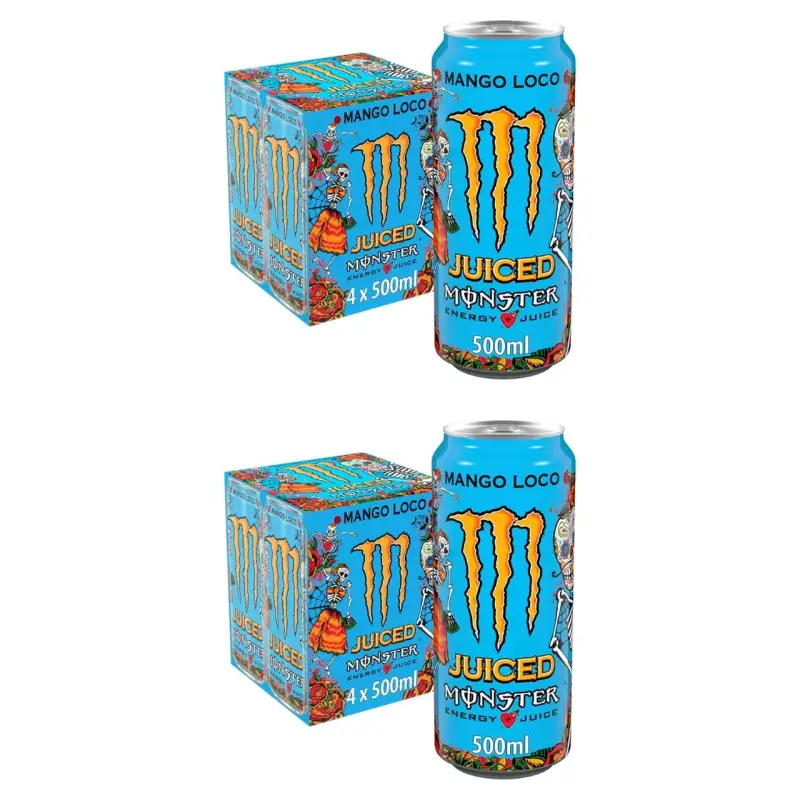 8x 500ml Bebida Energética Monster Mango Loco 8x 500ml Bebida Energética Monster Mango Loco