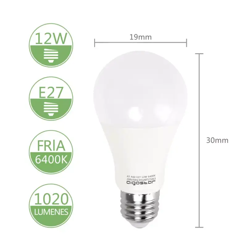 Bombilla LED E27 Aigostar 12W Bombilla LED E27 Aigostar 12W