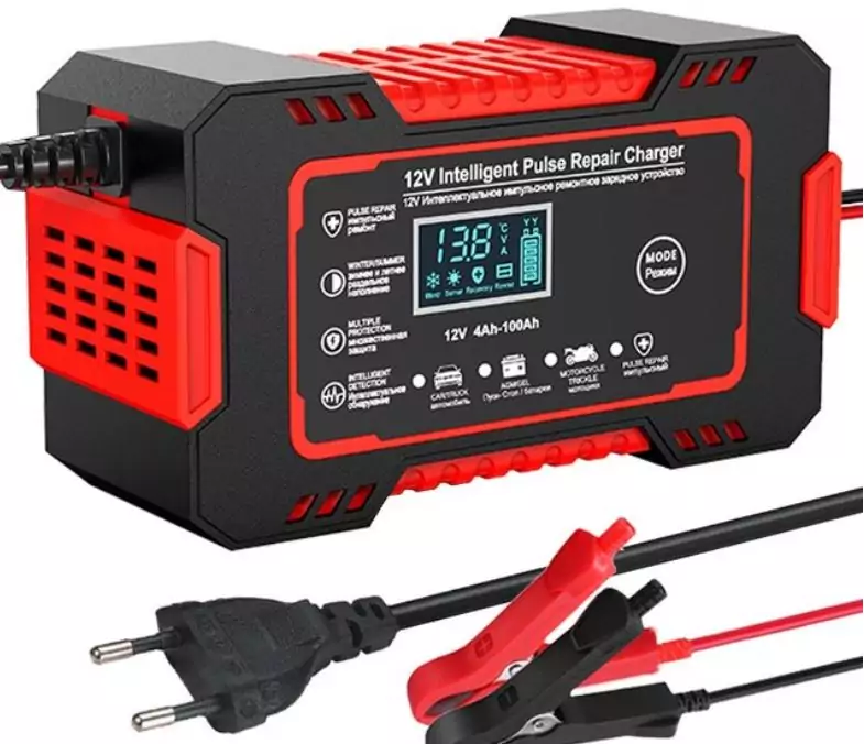 Cargador de baterías con pantalla LCD Cargador de baterías con pantalla LCD