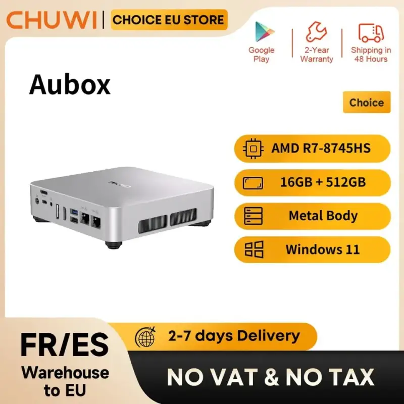Mini PC Chuwi AuBox Ryzen 7 8745HS 16GB 512GB Mini PC Chuwi AuBox Ryzen 7 8745HS 16GB 512GB