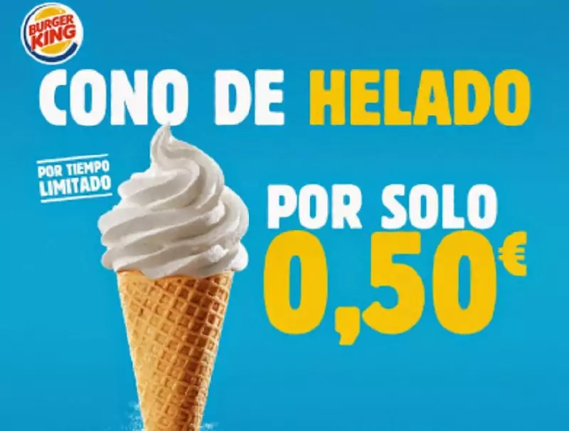 Cono de helado en Burger King Cono de helado en Burger King