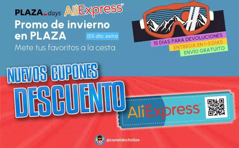 Promoción de invierno Plaza Days + 15% Extra Aliexpress Promoción de invierno Plaza Days + 15% Extra Aliexpress