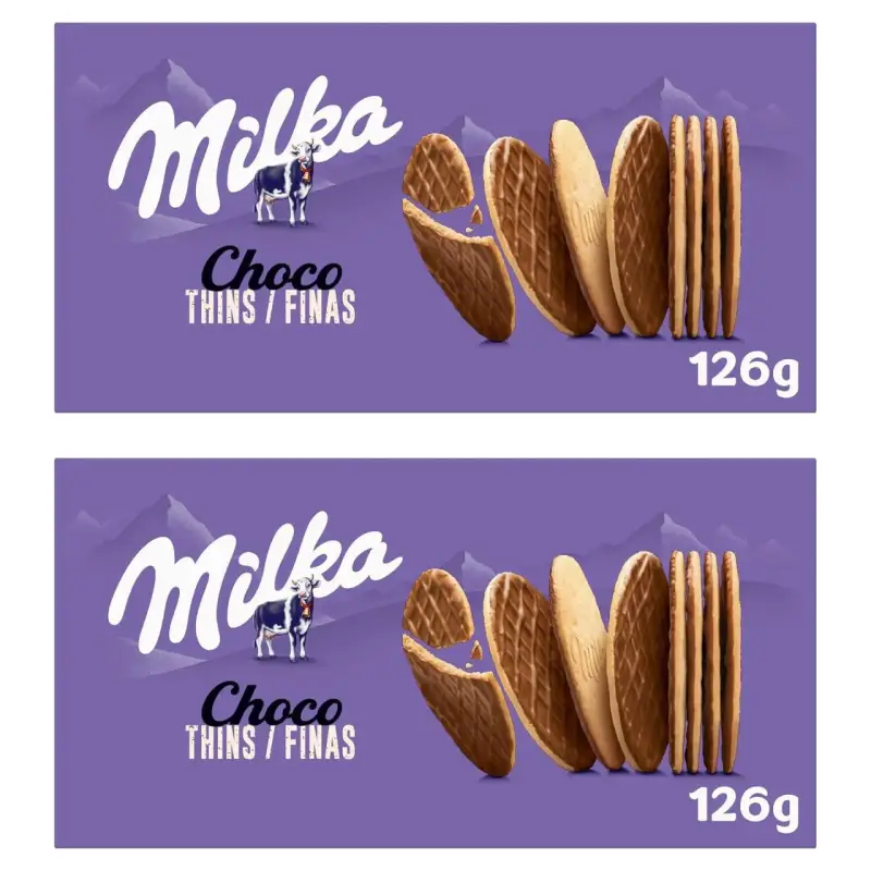 2x126gr galletas de Chocolate Finas Milka 2x126gr galletas de Chocolate Finas Milka